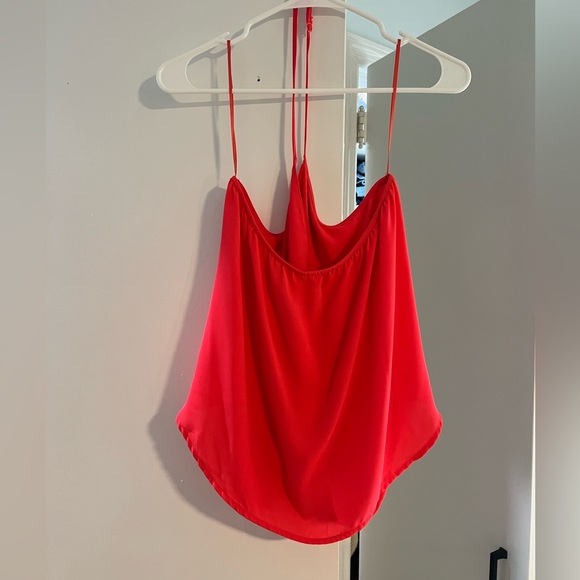 Eight Sixty Bright Coral Halter Top - Picture 2 of 3